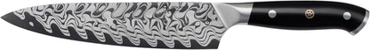 Compass Damascus 6-pc Magnetic Easel Damascus Knife Set