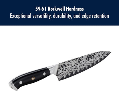 Compass Damascus 6-pc Magnetic Easel Damascus Knife Set