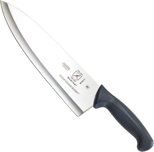 M18010 Millennia Black Handle, 10-Inch Wide Hollow Ground, Chef's Knife