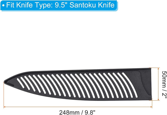 PP Safety Knife Cover Sleeves for 9.5" Chef Knife, 2 Pack Knives Edge Guard Blade Protector Universal Knife Sheath for Kitchen, Black
