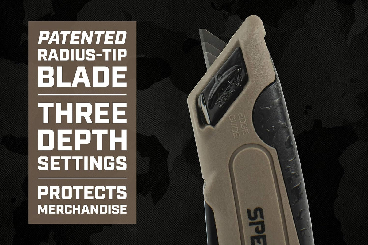 Tools Safety Knife Box Cutter, Self-Retracting Utility Knife for Warehouse & Cardboard Cutting with Holster and Lanyard