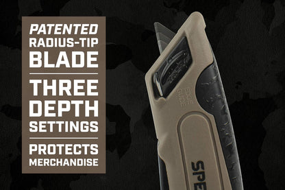 Tools Safety Knife Box Cutter, Self-Retracting Utility Knife for Warehouse & Cardboard Cutting with Holster and Lanyard