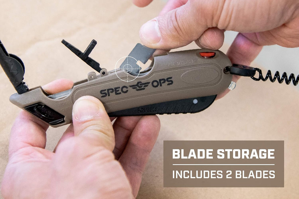 Tools Safety Knife Box Cutter, Self-Retracting Utility Knife for Warehouse & Cardboard Cutting with Holster and Lanyard