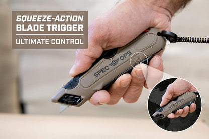 Tools Safety Knife Box Cutter, Self-Retracting Utility Knife for Warehouse & Cardboard Cutting with Holster and Lanyard