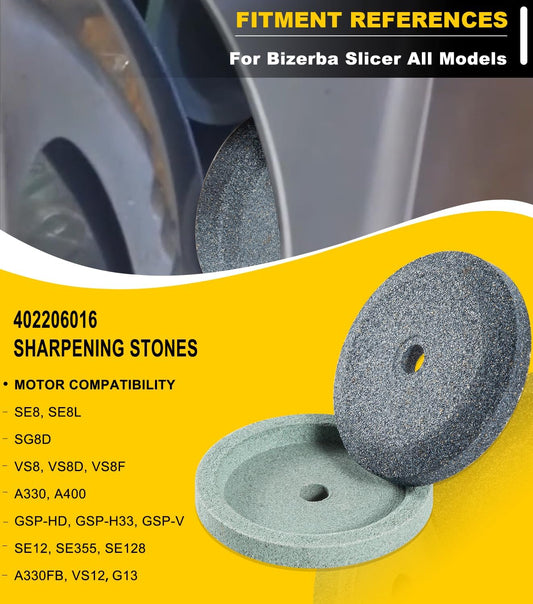 Sharpening Stones For BIZERBA, Grinding And Truing Stone Set Compatible with Bizerba Slicer All Models SE8, SE8L, SG8D, VS8, VS8D, VS8F, A330, A400, GSP, SE12, G13, SE355, SE128, A330FB, VS12