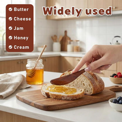 6PCS Wooden Butter Knife Spreader, Jelly Cheese Spreaders Jam Spreaders for Jars Blenders Stirring Mixing Sandwich Mini Spatulas for Kitchen Restaurant