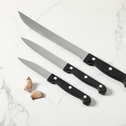 Kitchen Knife Set, 14 pcs, Stainless Steel Knife Set with Block and Sharpener