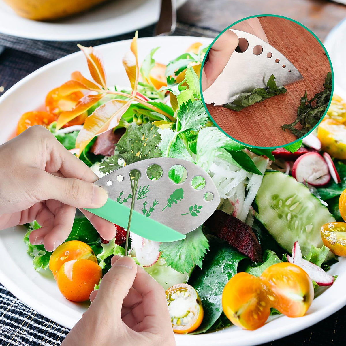 Herb Keeper Set: 3 Pack Herb Saver+1 Pack Herb Scissors+2 Pack Herb Stripper, BPA-Free Plastic Herb Container for Cilantro, Mint & Asparagus, Keeps Fresh Herbs for 3 Times Longer