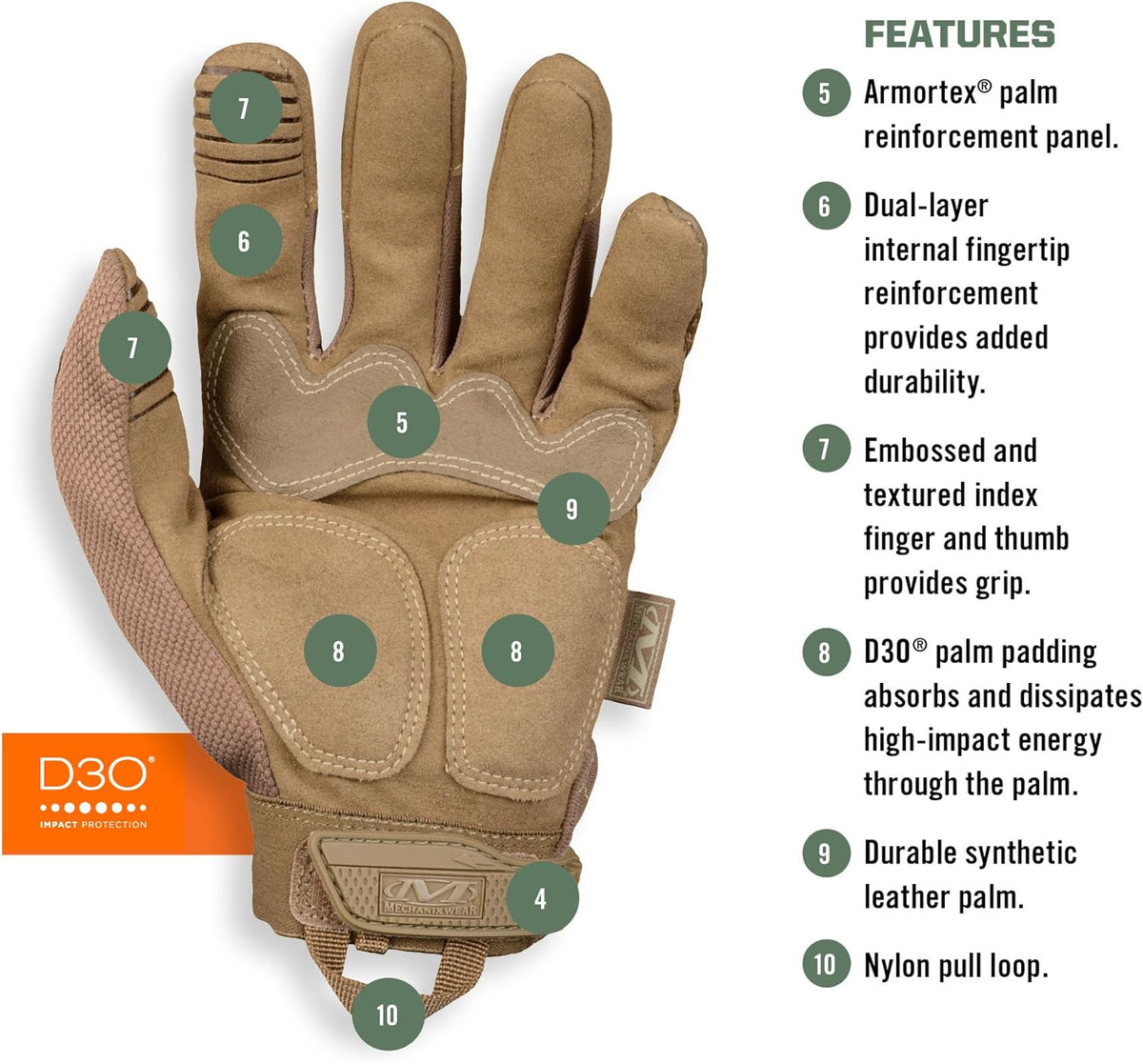 M-Pact Covert Tactical Gloves, Large, Black | Touchscreen-Capable Safety Gloves with Impact Protection, Vibration Absorption & a Secure Fit for Men