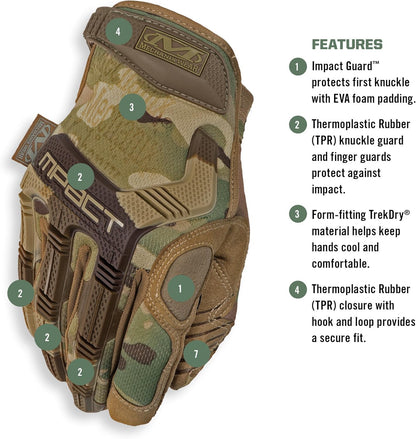 M-Pact Covert Tactical Gloves, Large, Black | Touchscreen-Capable Safety Gloves with Impact Protection, Vibration Absorption & a Secure Fit for Men