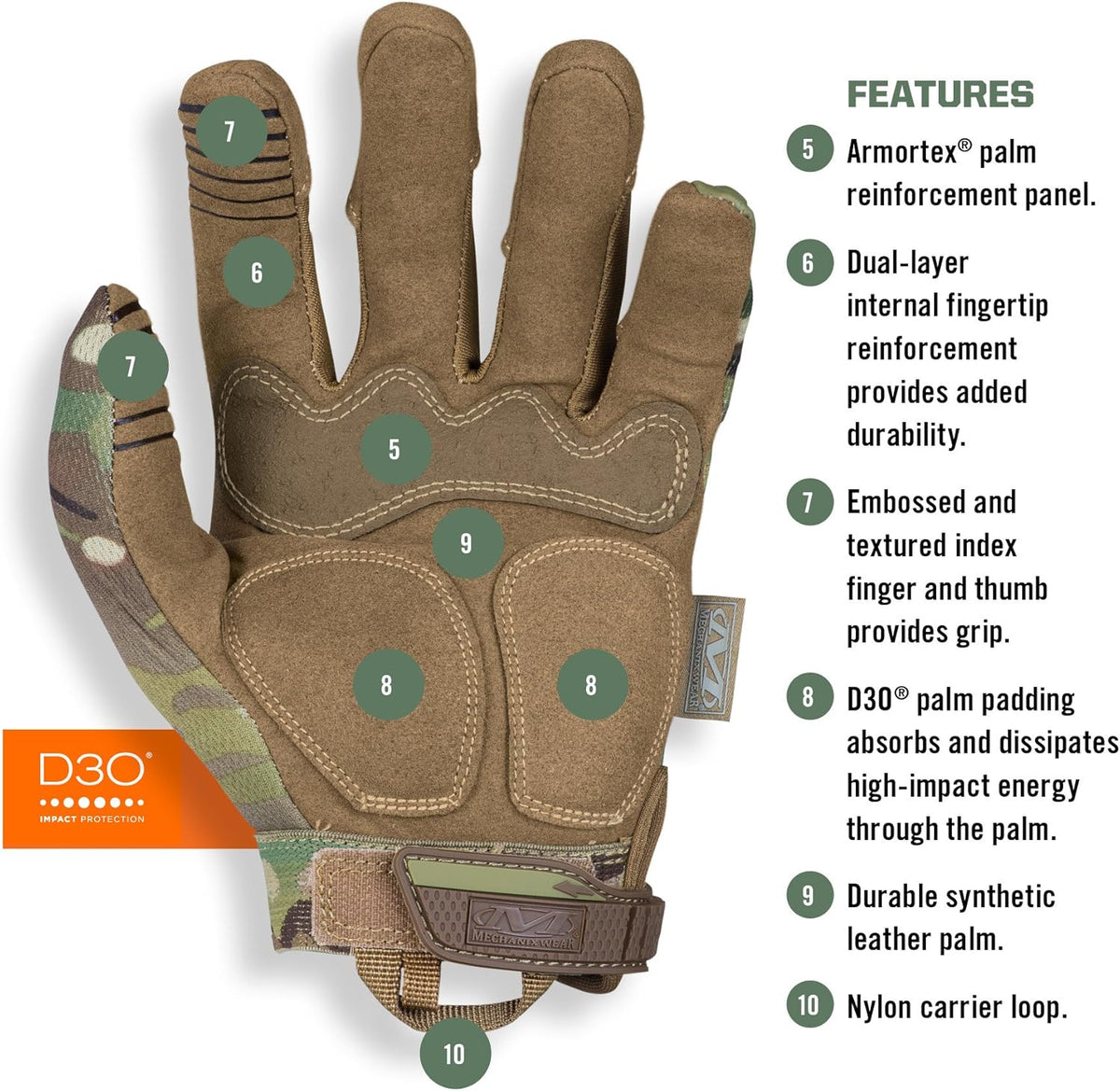 M-Pact Covert Tactical Gloves, Large, Black | Touchscreen-Capable Safety Gloves with Impact Protection, Vibration Absorption & a Secure Fit for Men