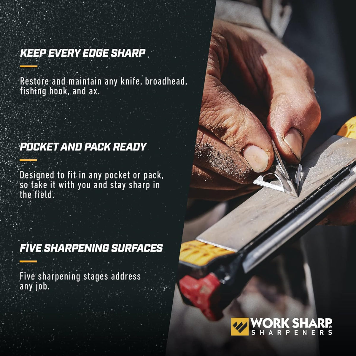 Guided Field Sharpener, Compact Travel Knife Sharpener Tool