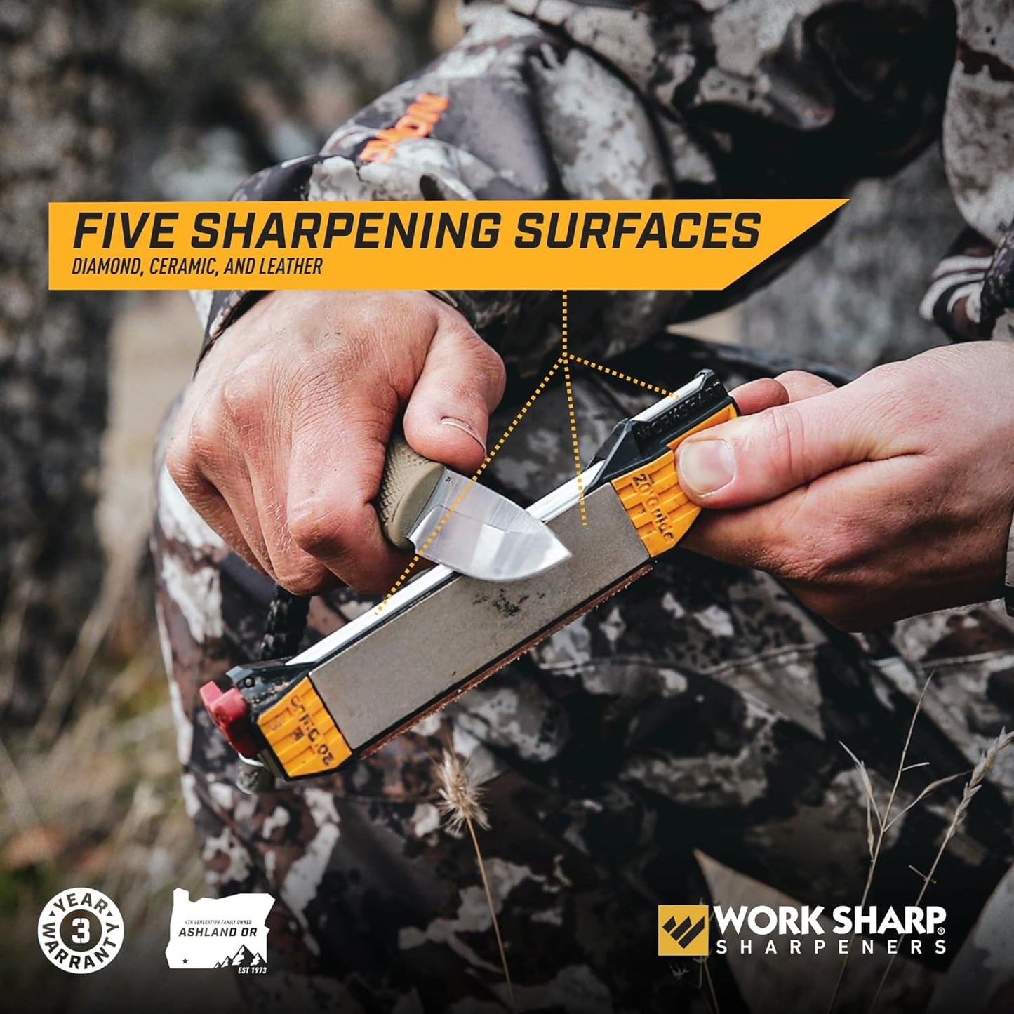 Guided Field Sharpener, Compact Travel Knife Sharpener Tool