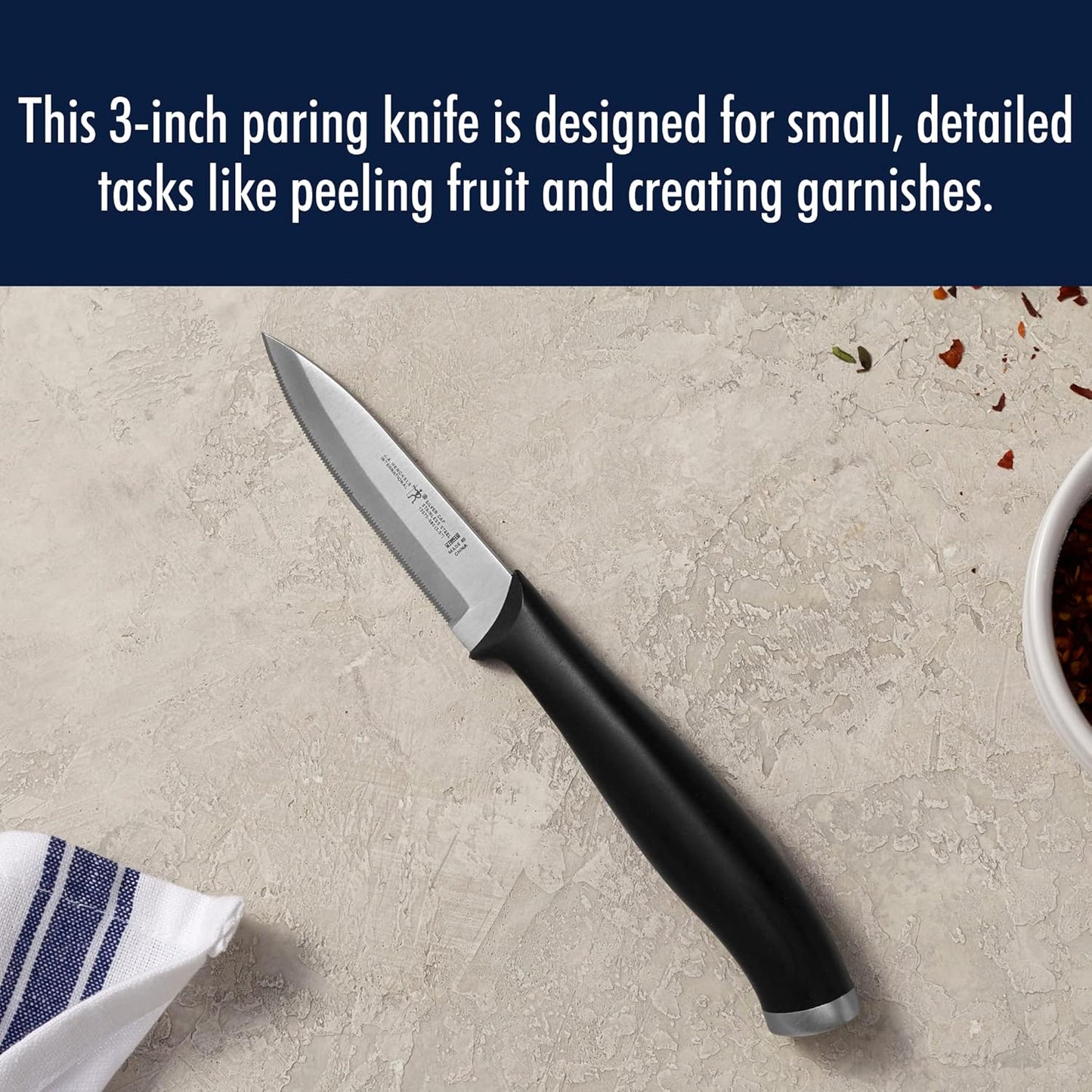 Silvercap Razor-Sharp 3-inch Paring Knife, German Engineered Informed by 100+ Years of Mastery