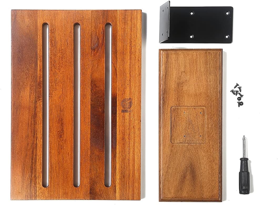 12.5-Inch Acacia Wood Countertop Magnetic Knife Holder | 1200 Gauss Magnetic Core, Double-Sided Knife Storage, Fine-Sanded Wood Grain, Anti-Slip Base