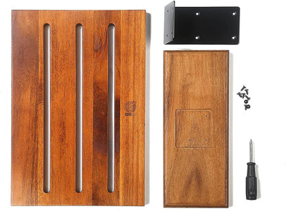 12.5-Inch Acacia Wood Countertop Magnetic Knife Holder | 1200 Gauss Magnetic Core, Double-Sided Knife Storage, Fine-Sanded Wood Grain, Anti-Slip Base