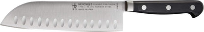 Classic Precision Razor-Sharp Hollow Edge Rocking Santoku Knife 7 Inch, German Engineered Informed by 100+ Years of Mastery
