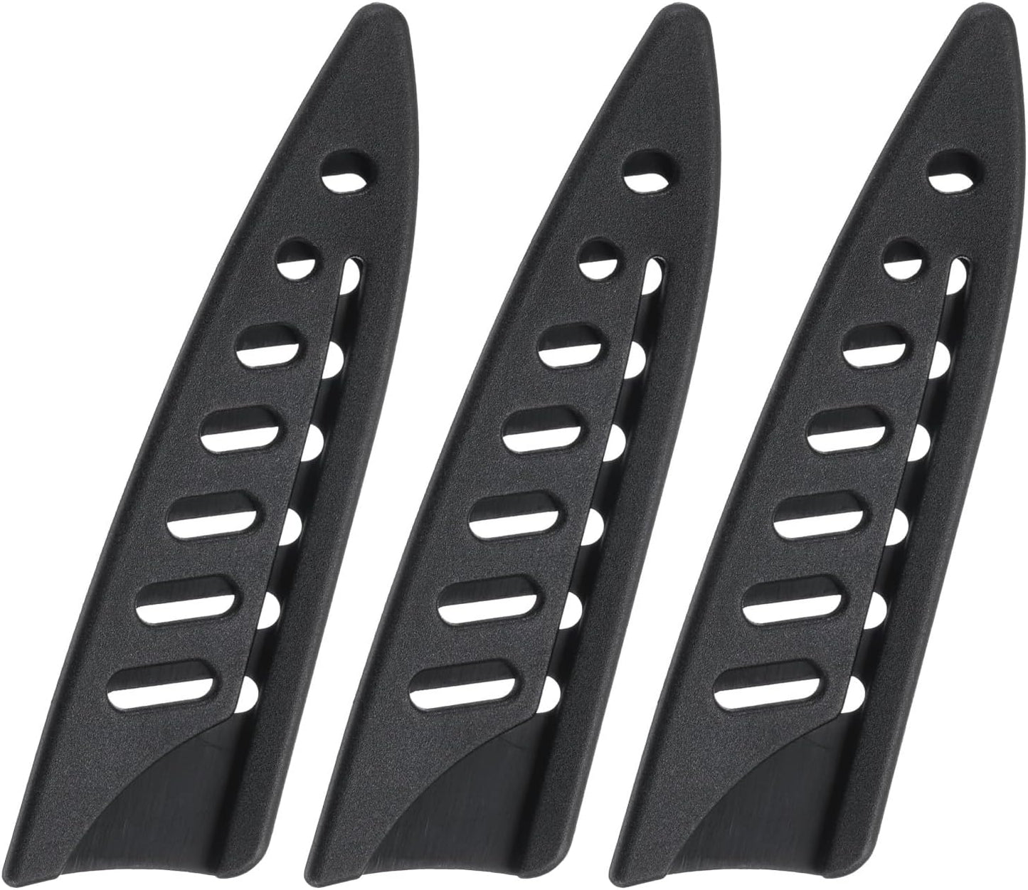 6 Pcs Knife Cover Sleeves, 5.3" x 1" PP Knives Edge Guard Blade Protector Universal Knife Sheath for Home Kitchen, Black