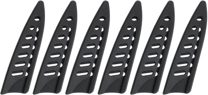 6 Pcs Knife Cover Sleeves, 5.3" x 1" PP Knives Edge Guard Blade Protector Universal Knife Sheath for Home Kitchen, Black