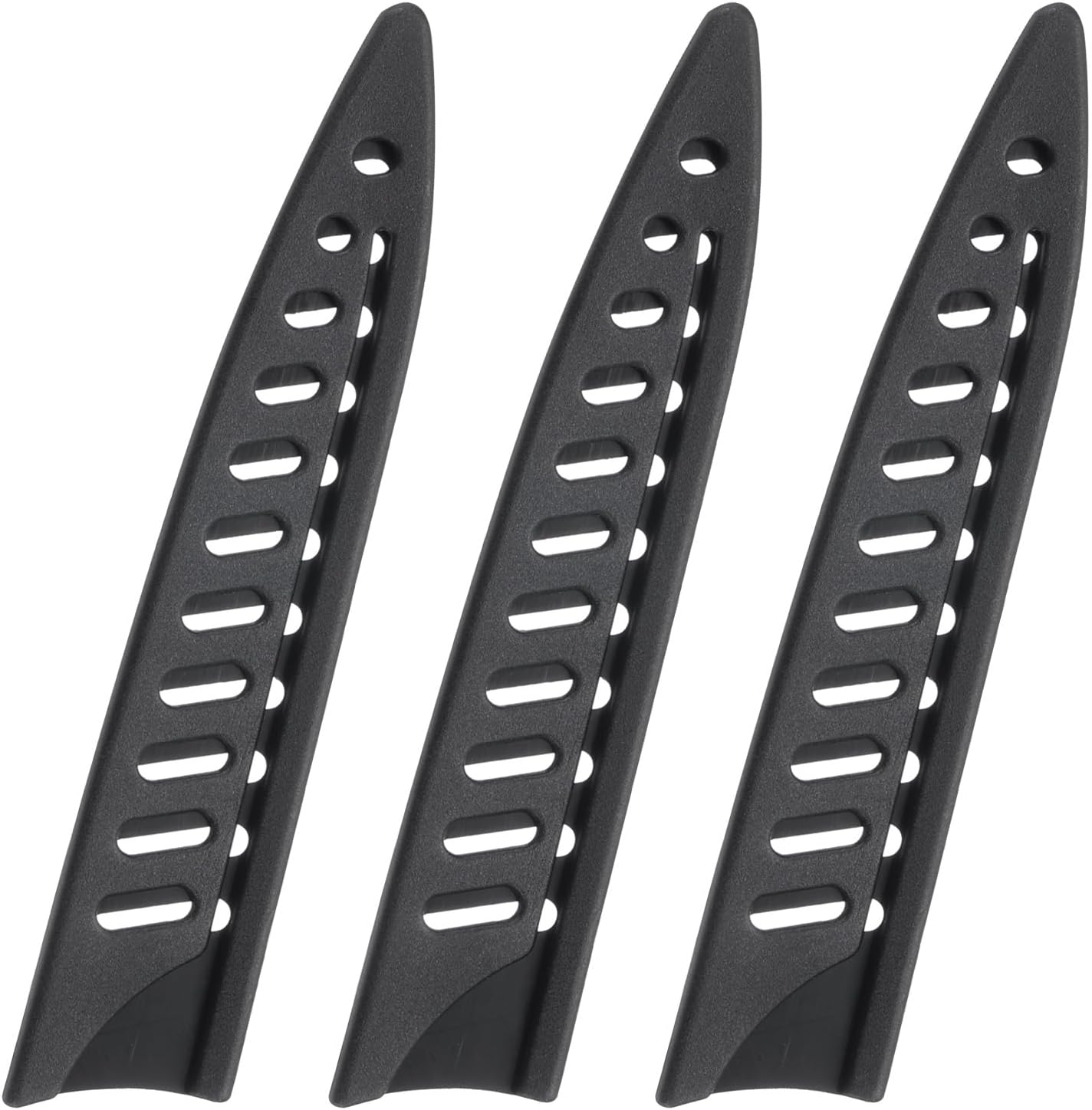 6 Pcs Knife Cover Sleeves, 5.3" x 1" PP Knives Edge Guard Blade Protector Universal Knife Sheath for Home Kitchen, Black