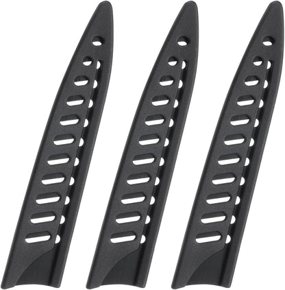 6 Pcs Knife Cover Sleeves, 5.3" x 1" PP Knives Edge Guard Blade Protector Universal Knife Sheath for Home Kitchen, Black