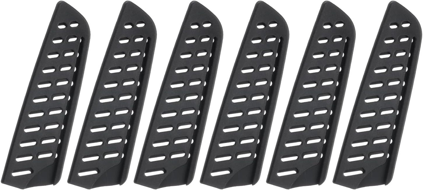 6 Pcs Knife Cover Sleeves, 5.3" x 1" PP Knives Edge Guard Blade Protector Universal Knife Sheath for Home Kitchen, Black