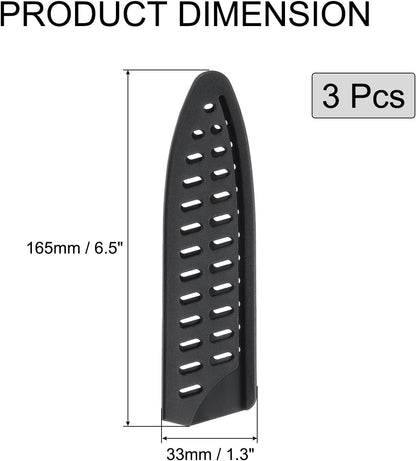 6 Pcs Knife Cover Sleeves, 5.3" x 1" PP Knives Edge Guard Blade Protector Universal Knife Sheath for Home Kitchen, Black