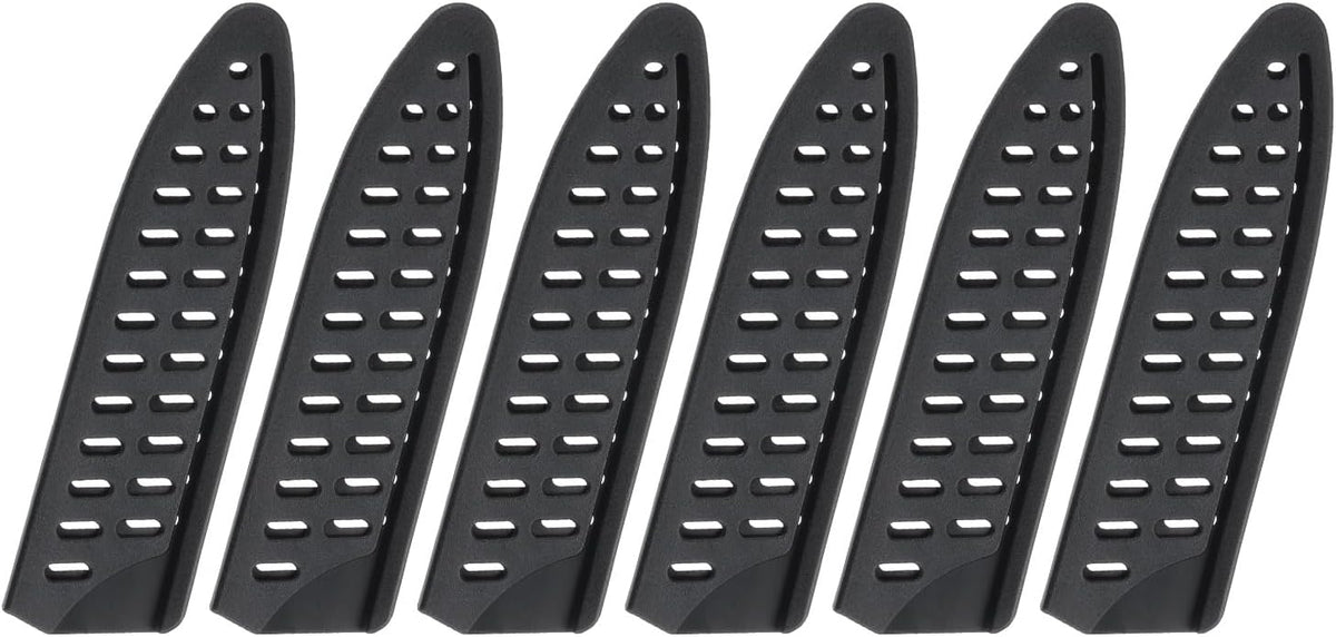 6 Pcs Knife Cover Sleeves, 5.3" x 1" PP Knives Edge Guard Blade Protector Universal Knife Sheath for Home Kitchen, Black