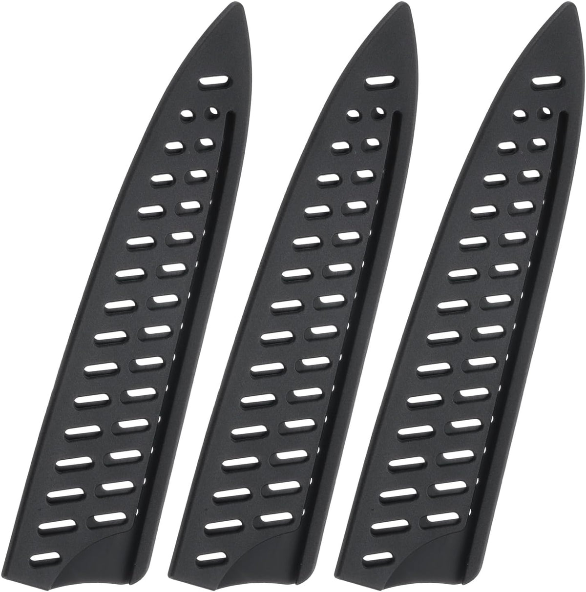6 Pcs Knife Cover Sleeves, 5.3" x 1" PP Knives Edge Guard Blade Protector Universal Knife Sheath for Home Kitchen, Black
