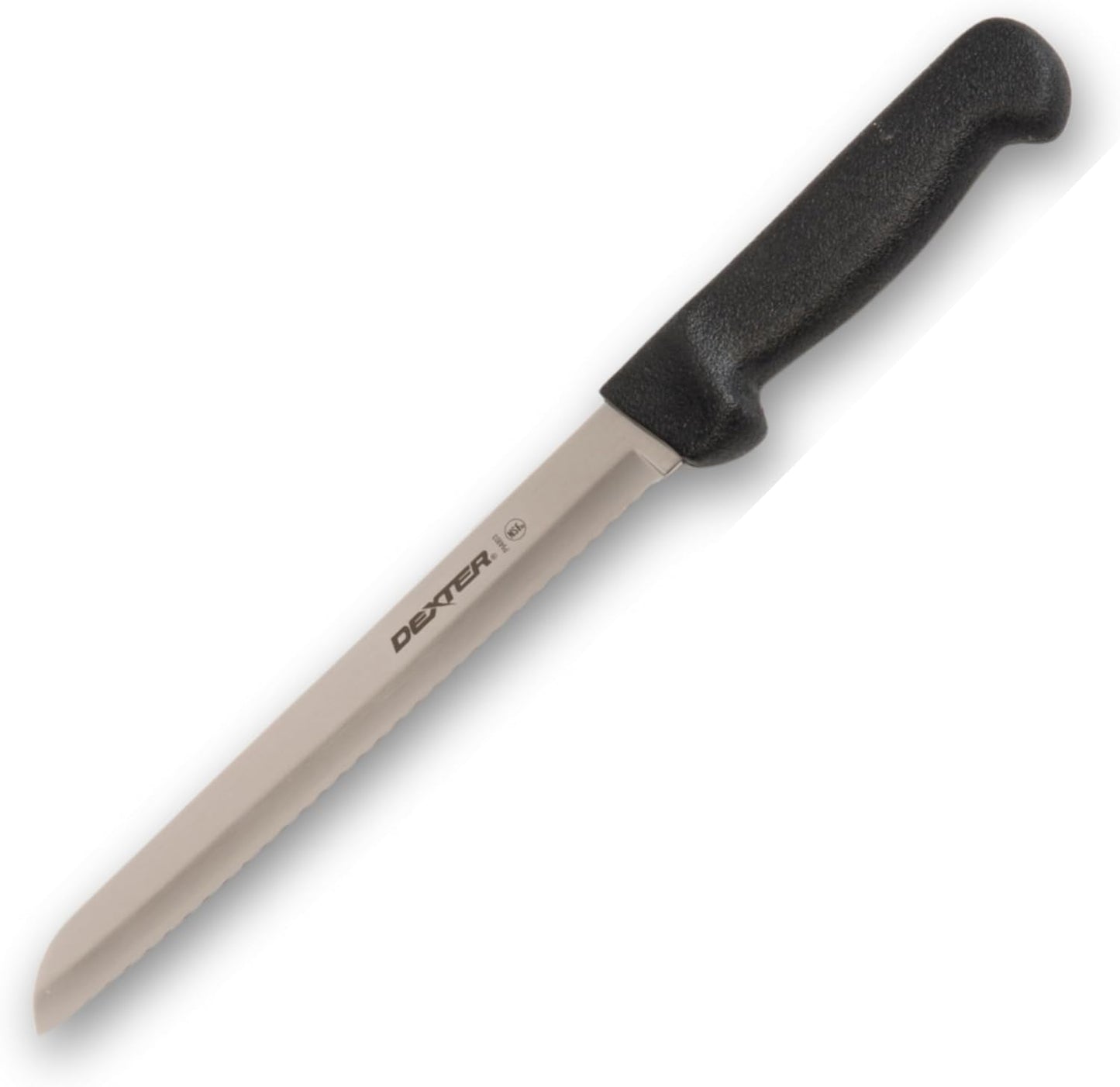 P94803B Basics (31603B) Bread Knife, 8", Scalloped Edge, Stain-Free, high-Carbon Steel, Textured, Polypropylene Black Handle, NSF Certified‌‍‌‌‌‍‌‌‌‍‌‌‍‌‌‌‌‍‌‌‌‍