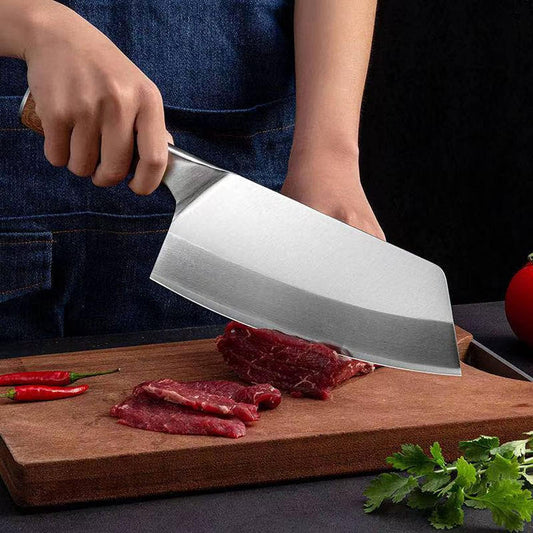 8 inch Chinese Cleaver Knife - High Carbon Stainless Steel with Comfortable Pakkawood Handle - Gift Box Included