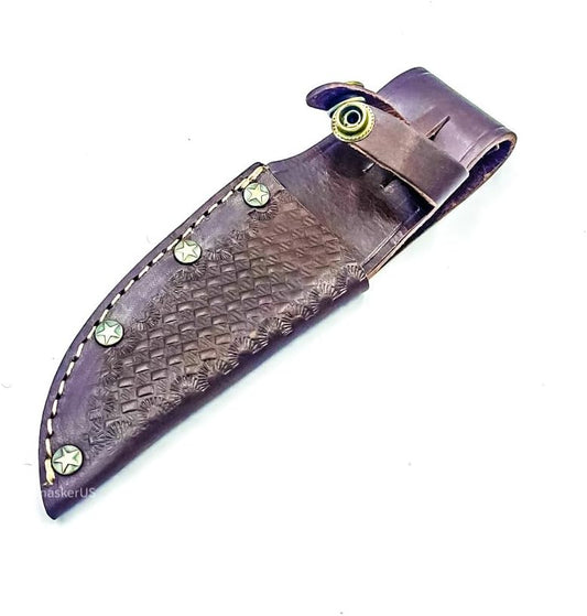 7.5" Custom Handmade Pure Leather Sheath for Blade Knife Engraved New