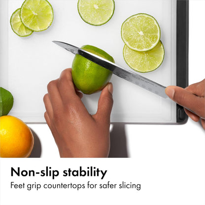 Good Grips 2-Piece Cutting Board Set, Cutting Boards for Kitchen Prep, Non-Porous Double-Sided Design, Dishwasher-Safe, Durable Kitchen Essentials