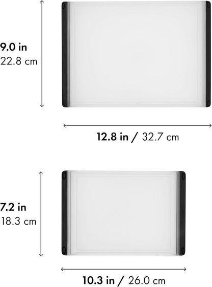 Good Grips 2-Piece Cutting Board Set, Cutting Boards for Kitchen Prep, Non-Porous Double-Sided Design, Dishwasher-Safe, Durable Kitchen Essentials