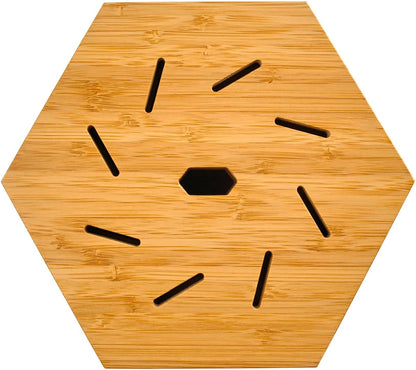 360KnifeBlock® MAX (walnut) ROTATING Magnetic Knife Block | 12" tall with an array of top slots SeriousEats/Food&Wine/ATK BEST Universal Knife Block - handmade in Washington