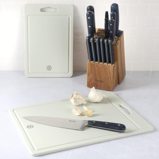 Bpa Free Plastic Cutting Board 2pc Set (16" x 12" and 12" x 8") - Grey - Dishwasher Safe