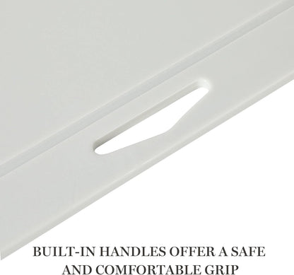 Bpa Free Plastic Cutting Board 2pc Set (16" x 12" and 12" x 8") - Grey - Dishwasher Safe