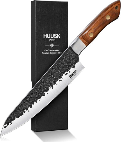 Huusk Japanese Chef Knife with Ergonomic Full Tang Handle, Gifts for Men