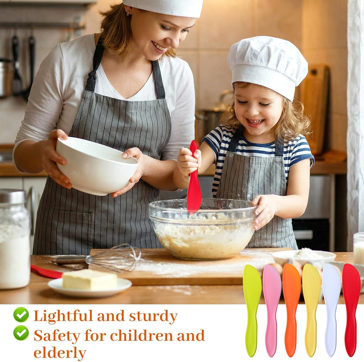 60 Pcs Plastic Butter Spreader, 7 x 1.4 Inch Butter Knife Set, Multi Purpose Spreader for Cheese, Cream, Jam, Sandwich, 6 Colors, PP Plastic, Dishwasher Safe