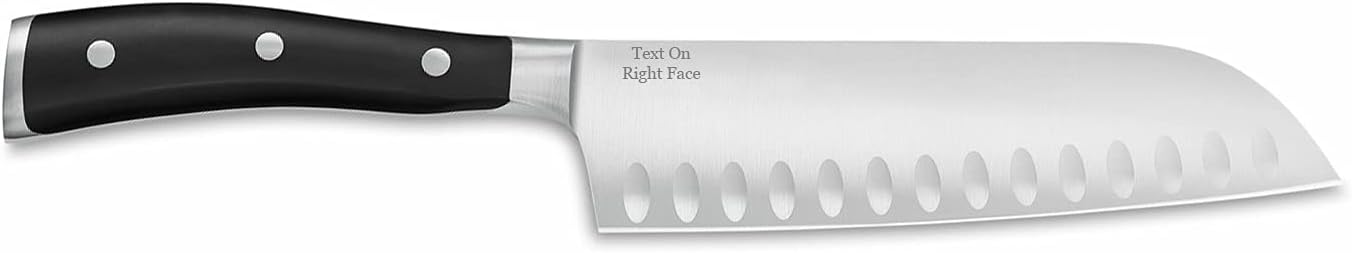 WÜSTHOF Classic IKON 7" Hollow Edge Santoku Knife, Black