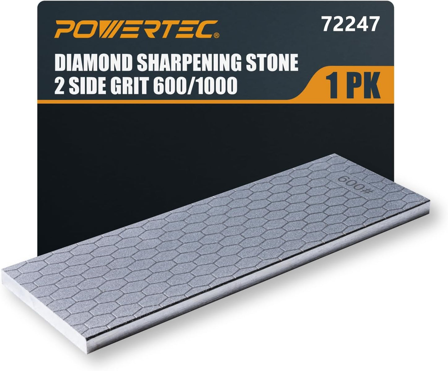 Whetstone Knife Sharpening Stone – Dual Grit 400/1000 Water Stone with Non-Slip Rubber Base for Sharpening Kitchen Knives, Razors, Chisels, Scissors, Axe, Hatchet (71915)
