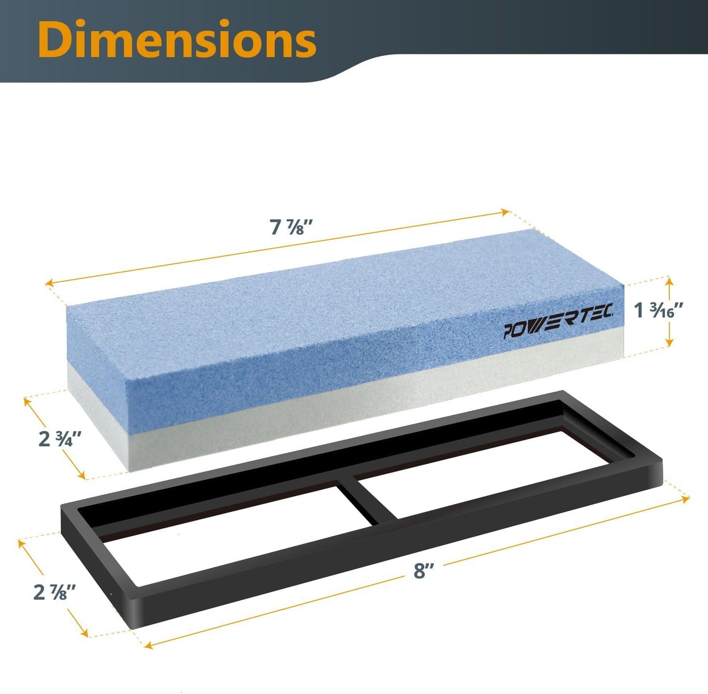 Whetstone Knife Sharpening Stone – Dual Grit 400/1000 Water Stone with Non-Slip Rubber Base for Sharpening Kitchen Knives, Razors, Chisels, Scissors, Axe, Hatchet (71915)