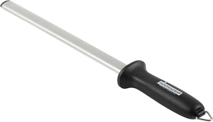 Met Lux 8 Inch Honing Steel 1 High-Carbon Knife Steel - Moisture-Resistant Handle Chromium Finish Blue Steel Knife Sharpening Steel For Sharpening Multiple Knives