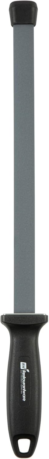 Met Lux 8 Inch Honing Steel 1 High-Carbon Knife Steel - Moisture-Resistant Handle Chromium Finish Blue Steel Knife Sharpening Steel For Sharpening Multiple Knives