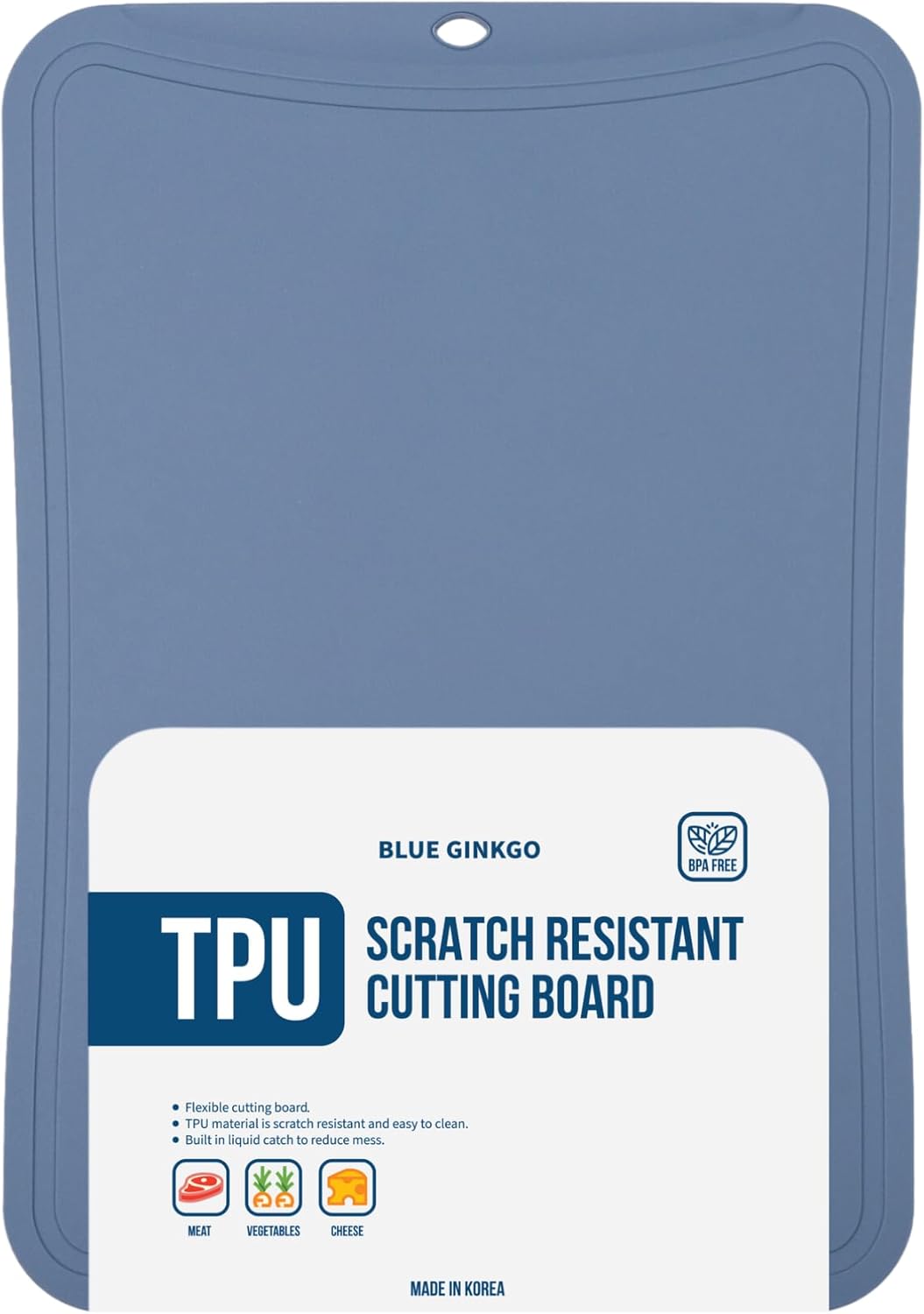 TPU Cutting Board, Medium, Made in Korea, Yellow | Gentle on Knife Edges. Flexible and Durable.