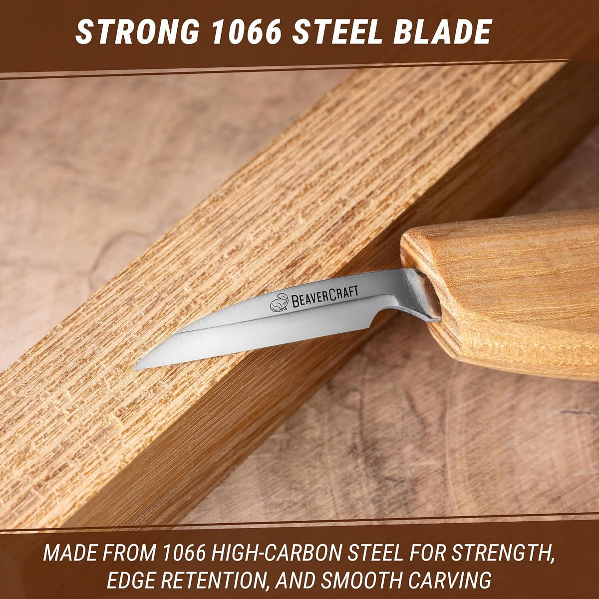 Wood Chip Carving Knife C8 1.8" Sloyd Whittling Knife for Detail - Wood Carving Tools for Beginners and Kids
