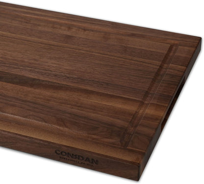 Solid Cherry Wood Cutting Board for Kitchen, USA Grown Hardwood, 16 x 12, with Invisible Inner Handle, Prefinished with Food-Grade Oil, Suitable for Kitchen Edge Grain, 1" Thick