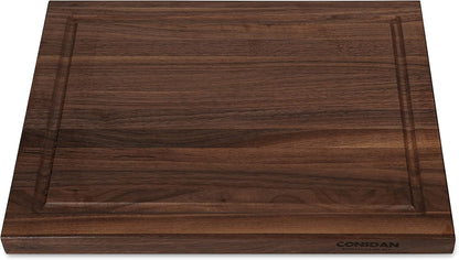 Solid Cherry Wood Cutting Board for Kitchen, USA Grown Hardwood, 16 x 12, with Invisible Inner Handle, Prefinished with Food-Grade Oil, Suitable for Kitchen Edge Grain, 1" Thick
