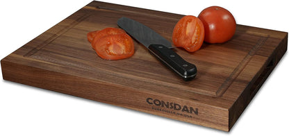 Solid Cherry Wood Cutting Board for Kitchen, USA Grown Hardwood, 16 x 12, with Invisible Inner Handle, Prefinished with Food-Grade Oil, Suitable for Kitchen Edge Grain, 1" Thick