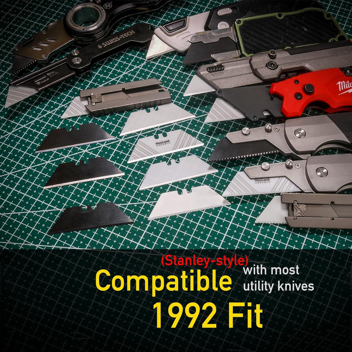 1992 Ceramic Utility Blade Serrated Edge Replacement Blades for Utility Knife Box Cutter S-wave